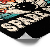 Funny Bowling Lover Bowler Retro Das ist mein Erbe Poster (Ecke)
