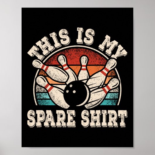 Funny Bowling Lover Bowler Retro Das ist mein Erbe Poster (Vorne)