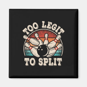 Funny Bowling Lover Bowler zu lehnen, um Retter zu Magnet