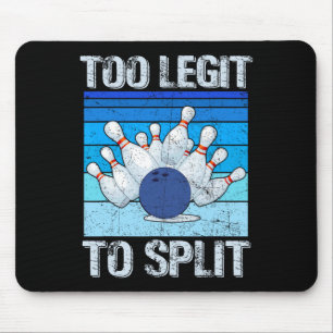Funny Bowling Lover Bowler zu lehnen, um Retter zu Mousepad