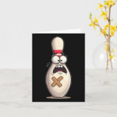 Funny Bowling Lover Bowlers Scared Button Graphic Karte (Gelbe Blume)