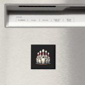 Funny Bowling Lover Bowlers Scared Button Graphic Magnet (In Situ (Geschirrspüler))