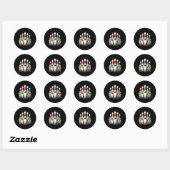 Funny Bowling Lover Bowlers Scared Button Graphic Runder Aufkleber (Blatt)