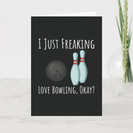 Funny Bowling Lover Cards Bowler Sport Humor Karte