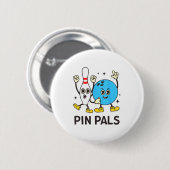 Funny Bowling N Pals Bowl Bowler Bowling Lover  Button (Vorne & Hinten)