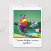 Funny Bowling Party Einladung (Vorderseite)