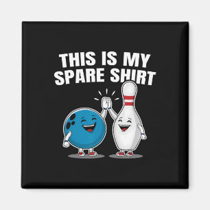 Funny Bowling Party Spare Shirt Geschenke Männer u Magnet
