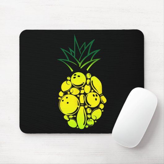 Funny Bowling Pineaple Mousepad (Mit Mouse)