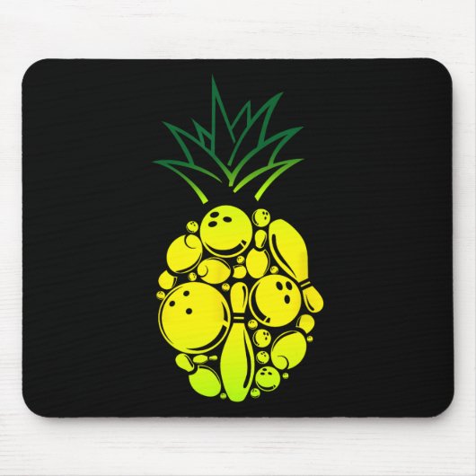 Funny Bowling Pineaple Mousepad (Vorne)