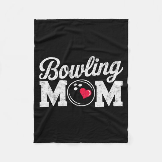 Funny Bowling Player Mom Bowl Mother Bowler #bowli Fleecedecke (Vorderseite)