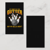 Funny Bowling Player Quote Bowler Ball Button Visitenkarte (Vorne/Hinten)