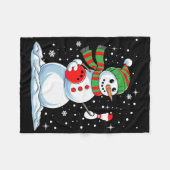 Funny Bowling Player Xmas Lights Snow Bowling Chri Fleecedecke (Vorderseite (Horizontal))