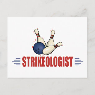 Funny Bowling Postkarte