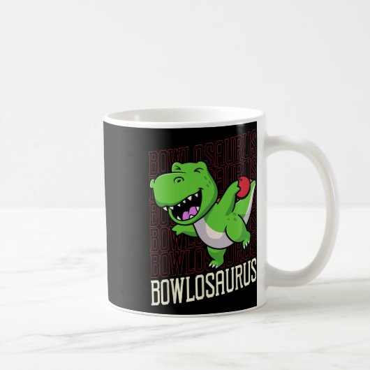 Funny Bowling Pun T-rex Dinosaur Bowlosaurus 1 Kaffeetasse (Rechts)