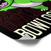 Funny Bowling Pun T-rex Dinosaur Bowlosaurus 1 Poster (Ecke)
