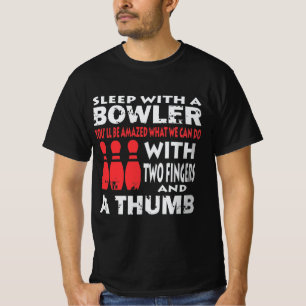 Funny Bowling Shirt Gift Schlaf mit Bowler