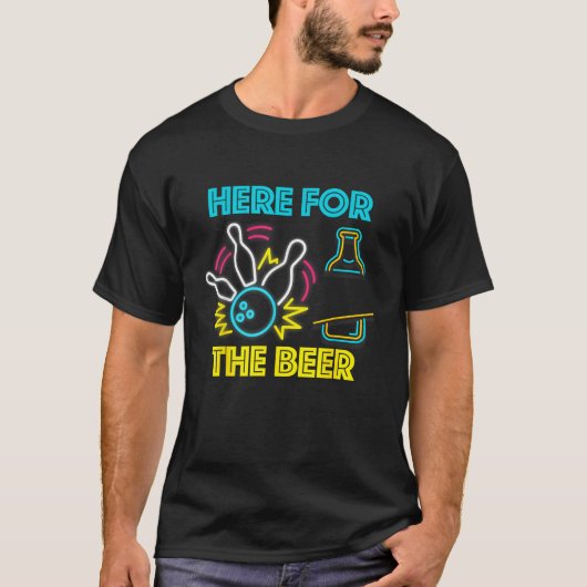 Funny Bowling Shirt Hobby hier für das Bier Drinki (Vorderseite)