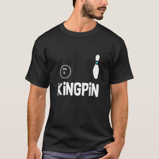 Funny Bowling Shirt Kingpin League Geschenk (Vorderseite)