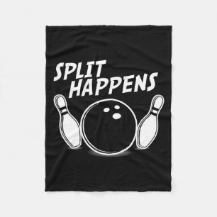 Funny Bowling Shirt Split Happens Fleecedecke