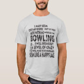 Funny Bowling Shirts Bowler gibt Happy Place (Vorderseite)