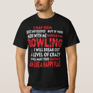 Funny Bowling Shirts Bowlers Gabe Happy Place