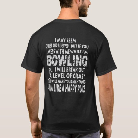 Funny Bowling Shirts Happy Place Bowlers Geschenke (Rückseite)