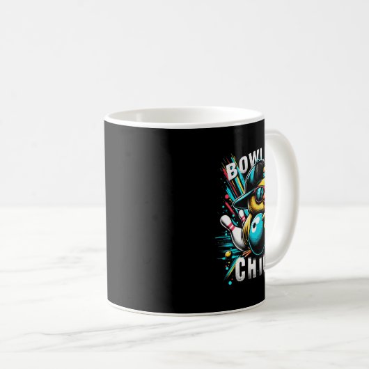 Funny Bowling spendet Niedlichen oder Bowling Kick Kaffeetasse (VorderseiteRechts)
