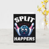 Funny Bowling Split Happens 1 Karte (Gelbe Blume)