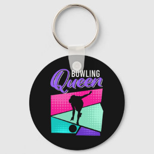 Funny Bowling Sprichwort Bowling Queen Women Bowle Schlüsselanhänger