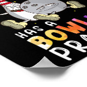 Funny Bowling Sprichwort mein Trinkteam hat einen  Poster (Ecke)