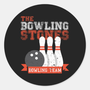 Funny Bowling Stones - Bowl Sports Team Runder Aufkleber