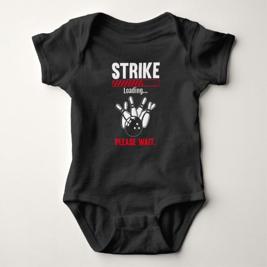 Funny Bowling Striading Bowling Player Bowler Baby Strampler (Vorderseite)