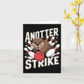 Funny Bowling Strike Pun - Anotter Strike Otter Karte (Gelbe Blume)