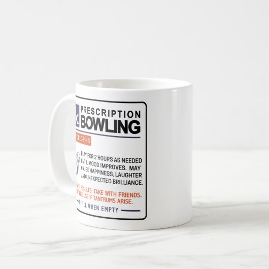 Funny Bowling Tasse Prescription Design (Vorderseite Links)