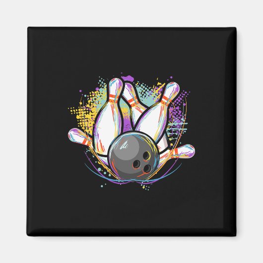 Funny Bowling Team - Bowler Bowling Magnet (Vorne)