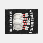 Funny Bowling Team Bowling Lover Bowler Squad Humo Fleecedecke (Vorderseite (Horizontal))