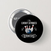 Funny Bowling Team Lucky Strikes Bowling Team T-Sh Button (Vorne & Hinten)