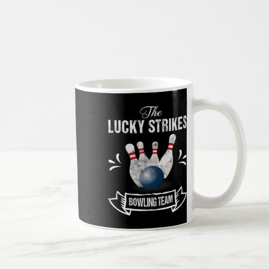 Funny Bowling Team Lucky Strikes Bowling Team T-Sh Kaffeetasse (Rechts)