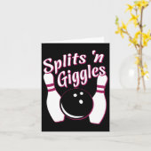 Funny Bowling Team Splits in Giggles Karte (Gelbe Blume)