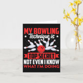 Funny Bowling Technique Ll Bowler Bowling Men Kids Karte (Gelbe Blume)
