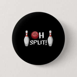 Funny Bowling Ten Button Laughting Bowler Oh Split