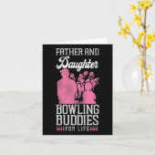 Funny Bowling Vater Tochter Vater und Tochter Bow Karte (Gelbe Blume)