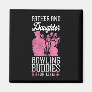 Funny Bowling Vater Tochter Vater und Tochter Bow Magnet