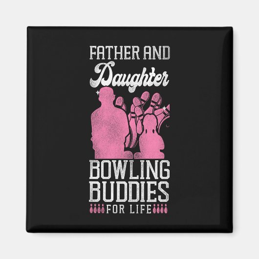 Funny Bowling Vater Tochter Vater und Tochter Bow Magnet (Vorne)