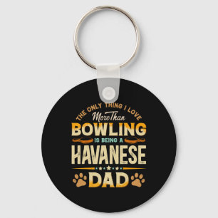 Funny Bowling Vatertag - Havanischer Vater Hunde L Schlüsselanhänger