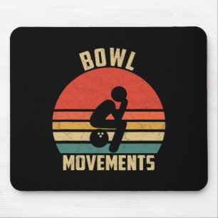 Funny Bowling Vintage Retro Bowl Movement Bowlers Mousepad