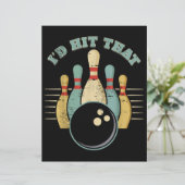Funny Bowling Vintager T - Shirt, den ich getroffe (Stehend Vorderseite)