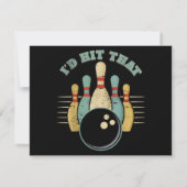 Funny Bowling Vintager T - Shirt, den ich getroffe (Rückseite)