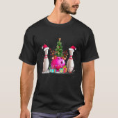 Funny Bowling Weihnachts-Weihnachtsmannmütze Xmas T-Shirt (Vorderseite)