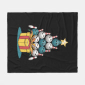 Funny Bowling Weihnachtsbaum Lichter Weihnachtsges Fleecedecke (Vorderseite (Horizontal))